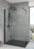 Oltens Bergytan brodzik prostokątny 140x70 cm RockSurface czarny mat 15105300
